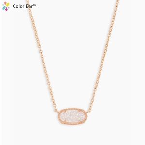 Elisa Rose Gold Pendant Necklace in Iridescent Rusty